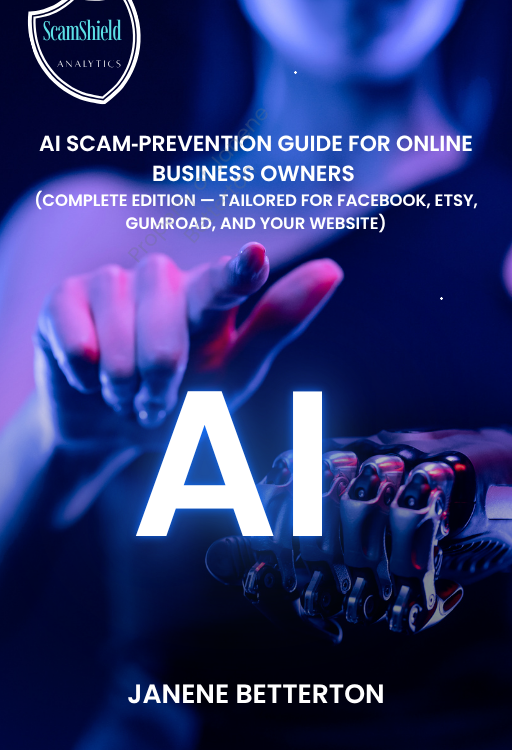 AI SCAM‐PREVENTION GUIDE FOR ONLINE  BUSINESS OWNERS